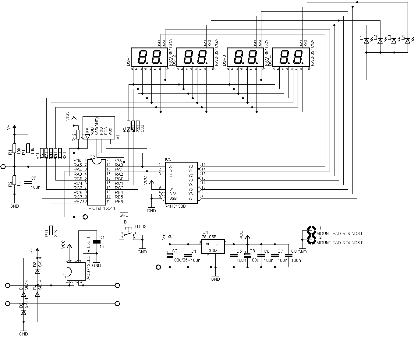 DCC meter schematic